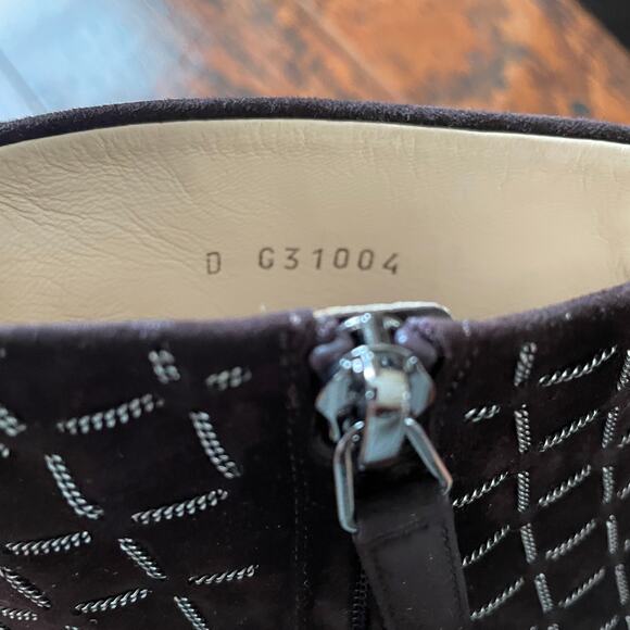 Chanel Ankle Boots Quilted Chain Detail Round Toe in Chocolate Brown Euro 38.5 - Picture 11 of 15